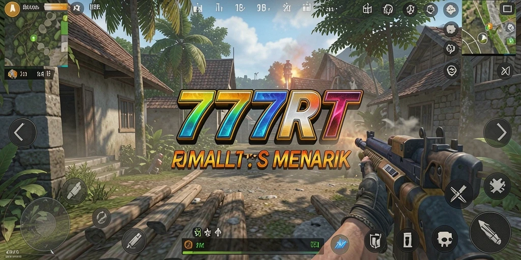 Screenshot tampilan gameplay Simulation dari 777RT yang menampilkan interaksi karakter.