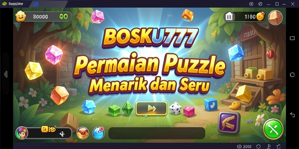 Screenshot gameplay menampilkan tantangan puzzle menarik di BOSKU777.