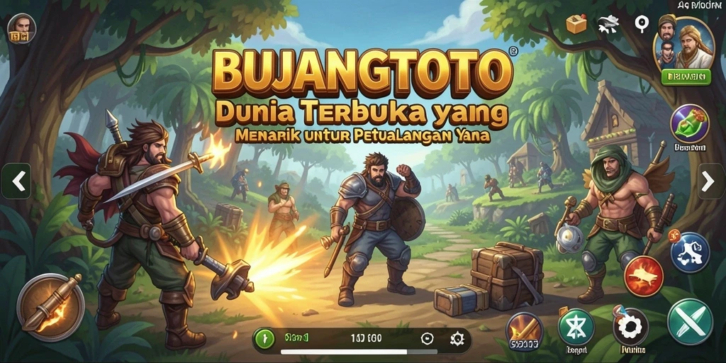 Tangkapan layar gameplay BUJANGTOTO menampilkan eksplorasi menarik di dunia terbuka.