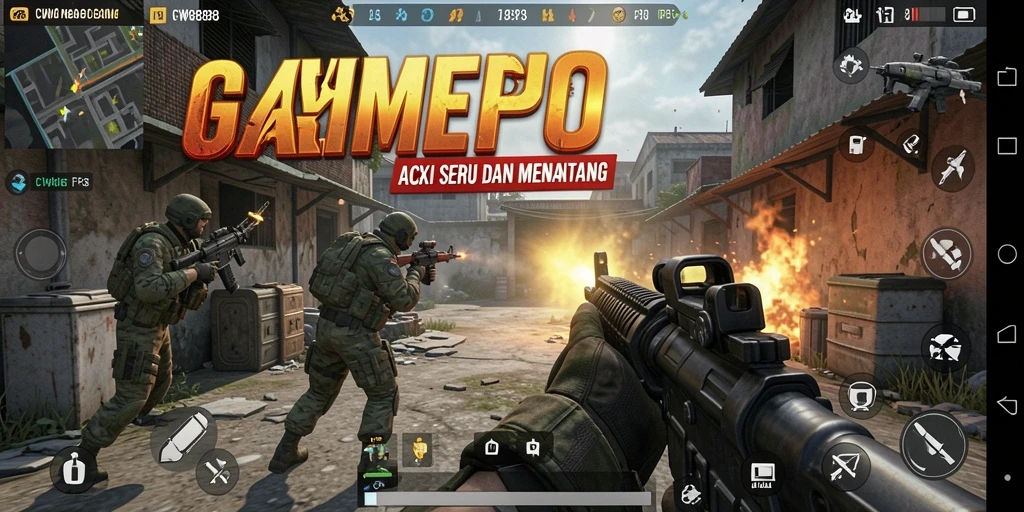 Gameplay seru dalam CW8888 dengan aksi menembak yang mendebarkan.
