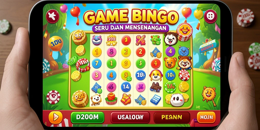 Screenshot D200M yang menampilkan gameplay Bingo yang seru.