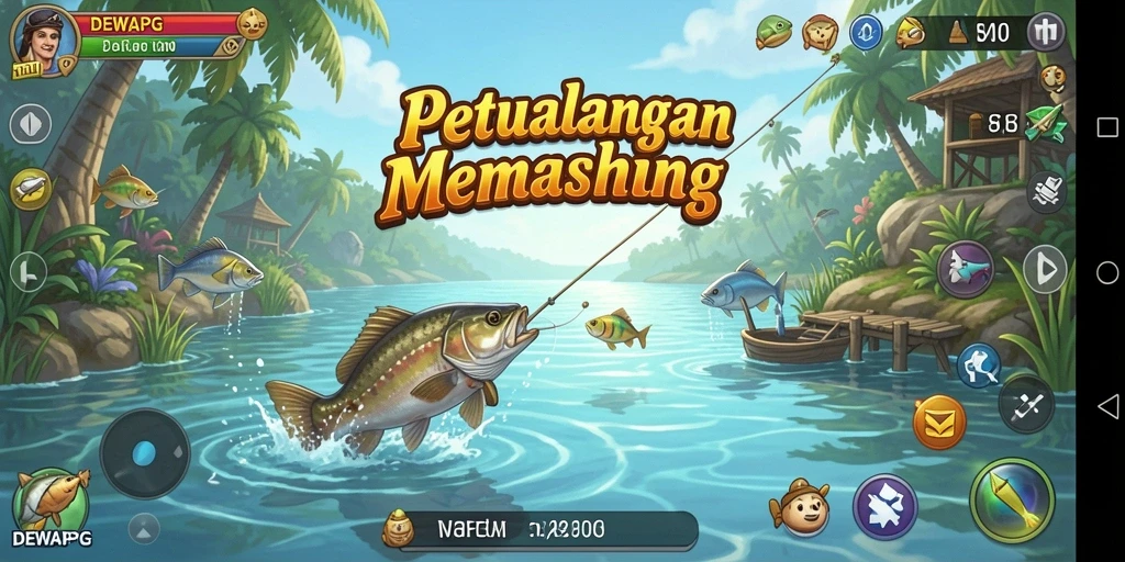 Tampilan gameplay DEWAPG yang mengasyikkan dengan pemandangan indah.