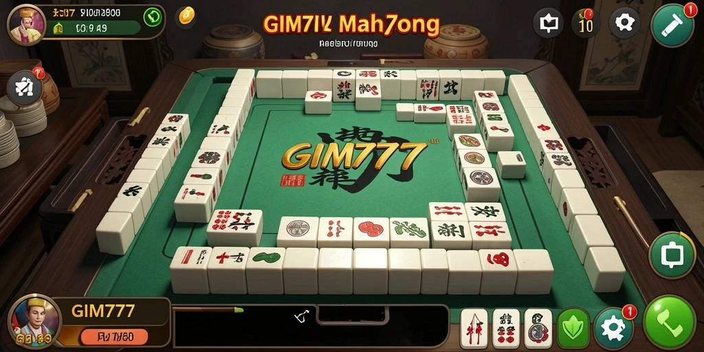 Tampilan gameplay Mahjong yang menarik dan interaktif.