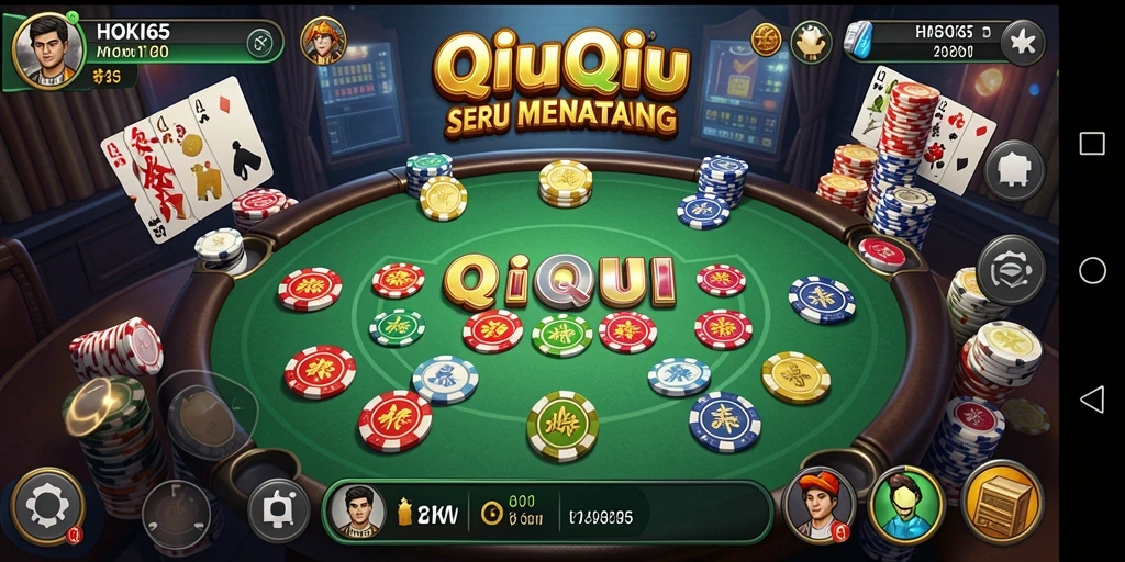 Tampilan gameplay seru dan menantang dalam HOKI65 QiuQiu.