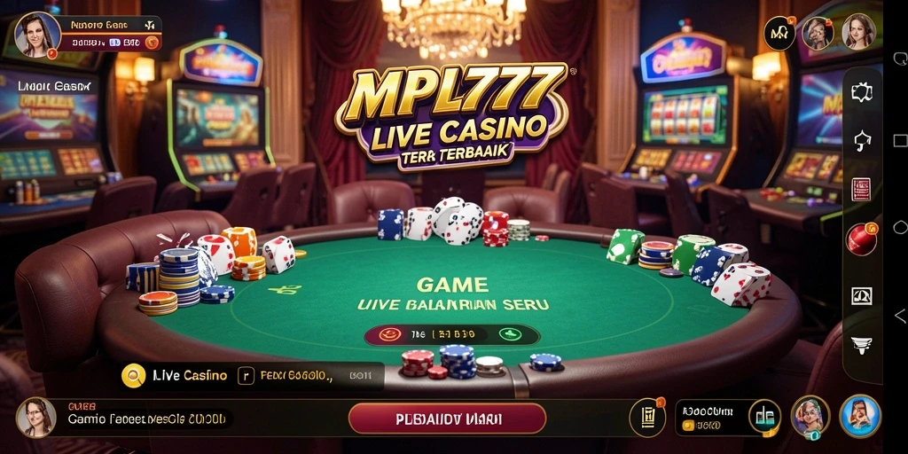 Screenshot gameplay MPL777 menampilkan dealer live yang ramah dan suasana kasino yang menggugah.