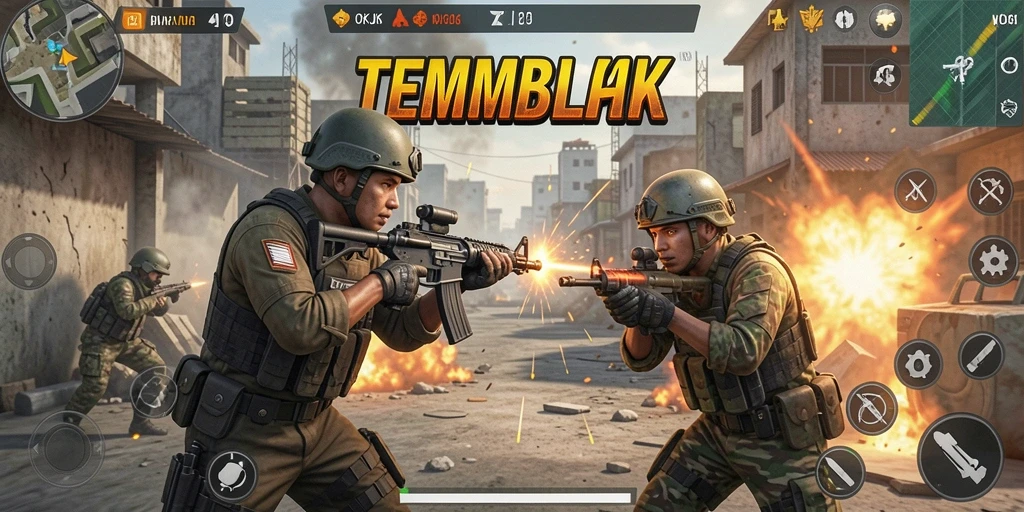 Tampilan permainan OKJK yang mendebarkan selama pertempuran TPS.