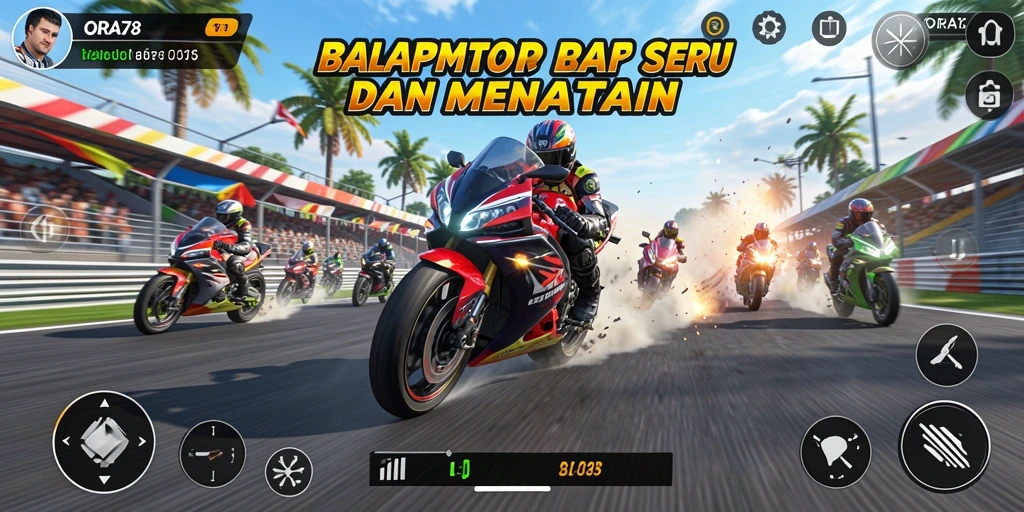 Gameplay seru dari balapan motor di ORA78.