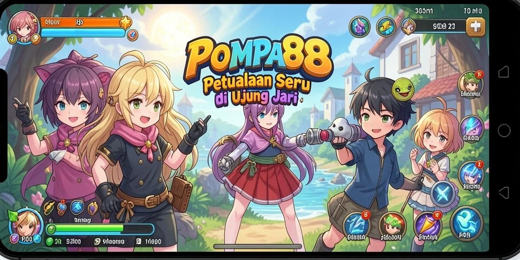 Tampilan gameplay POMPA88 yang memukau dengan aksi dan grafik Anime.