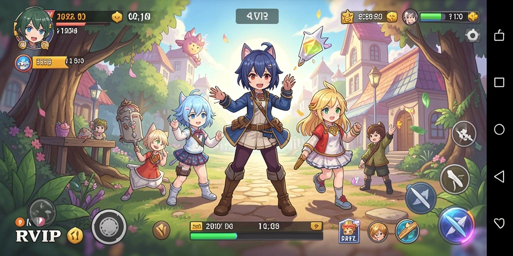 Menampilkan aksi seru dalam gameplay Anime yang mendebarkan.