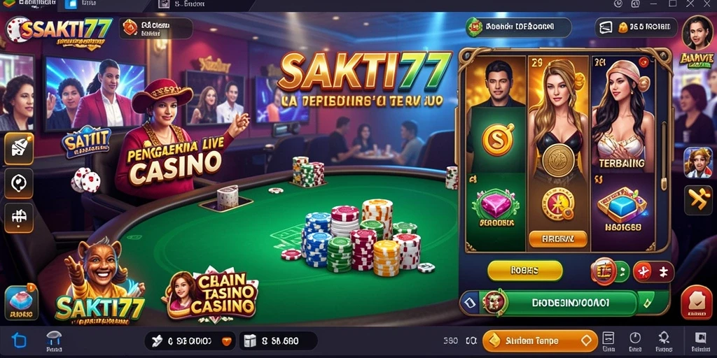 Tampilan gameplay menarik dari aplikasi SAKTI77 dengan dealer langsung.