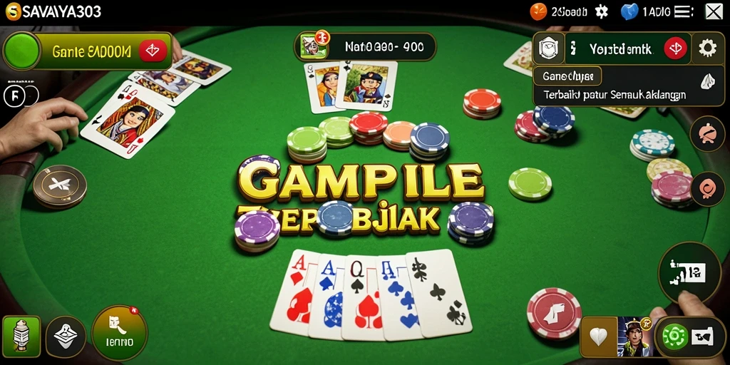 Tampilan gameplay Gaple yang seru dan menegangkan di SAVAYA303.