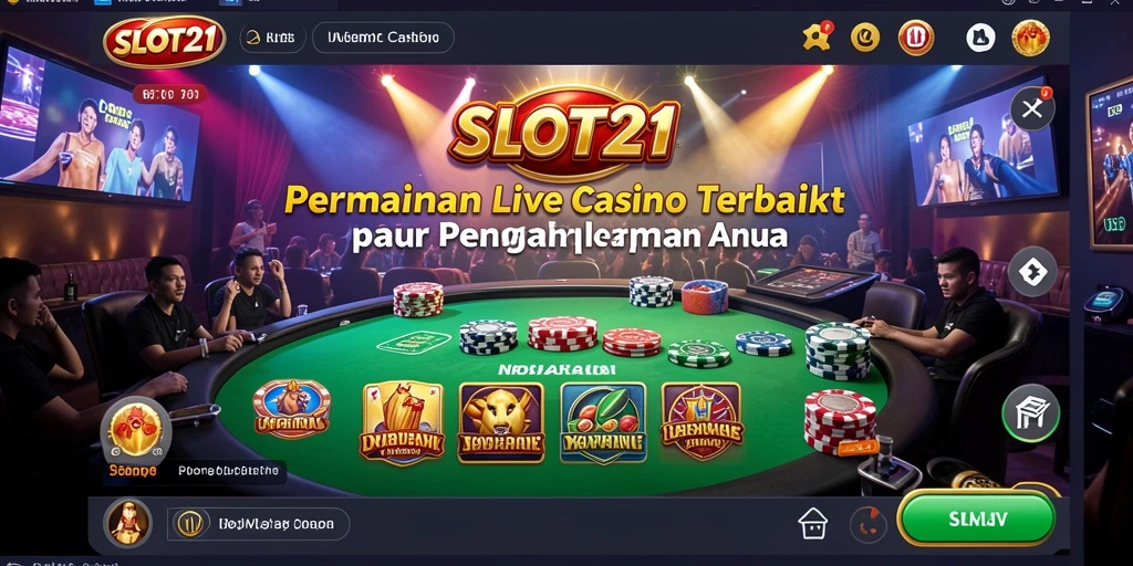 Tampilan gameplay mendebarkan di SLOT21 dengan dealer langsung dan interaksi real-time.