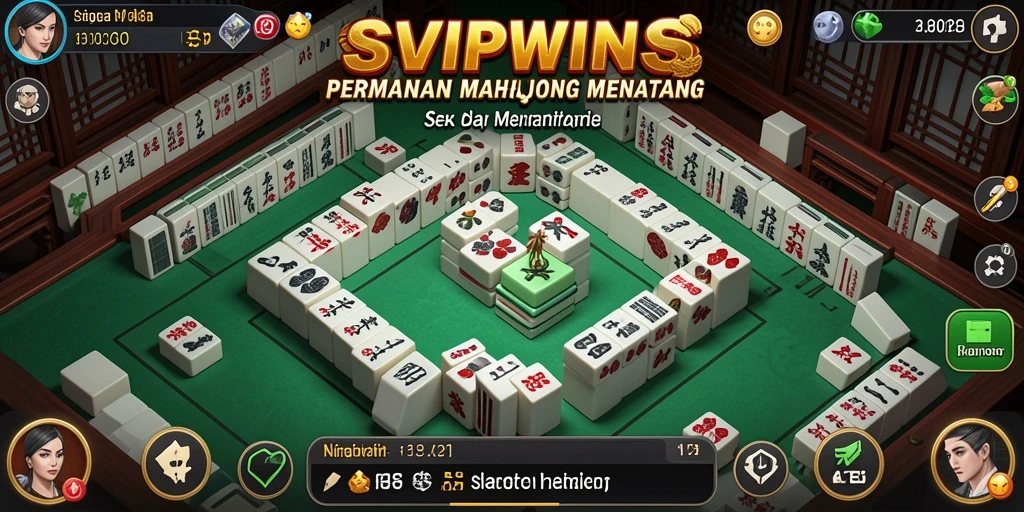 Tampilan gameplay SVIPWINS menampilkan keseruan permainan Mahjong.