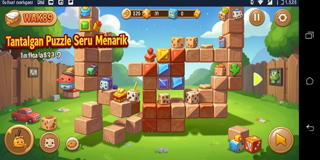 Tangkapan layar utama WAK89 menampilkan gameplay Puzzle yang mendebarkan.