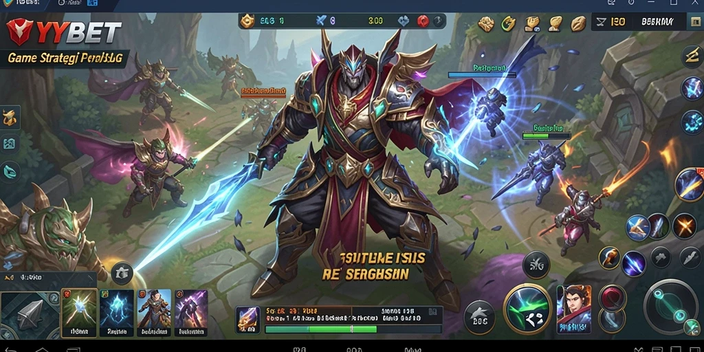 Screenshot gameplay <strong>YYBET</strong> menampilkan pertempuran epik dan strategi cerdas.