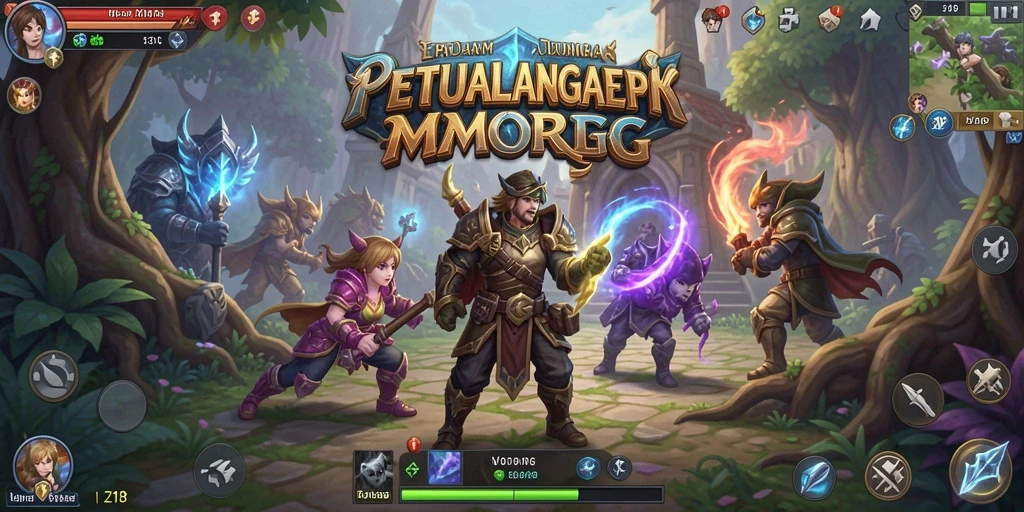 Tampilan gameplay Z18 dengan dunia MMORPG yang kaya dan beragam.